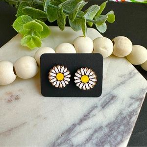 Daisy Flower Earrings Studs